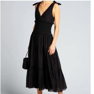 🛑SOLD 🛑 Cinq à Sept Tamar tiered midi dress - Black